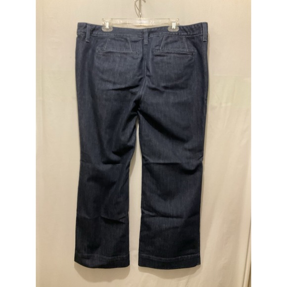 Eddie Bauer Jeans Women's 20 Blue‎ Denim Cotton Stretch Skater Wide Leg Outdoor - Picture 3 of 12